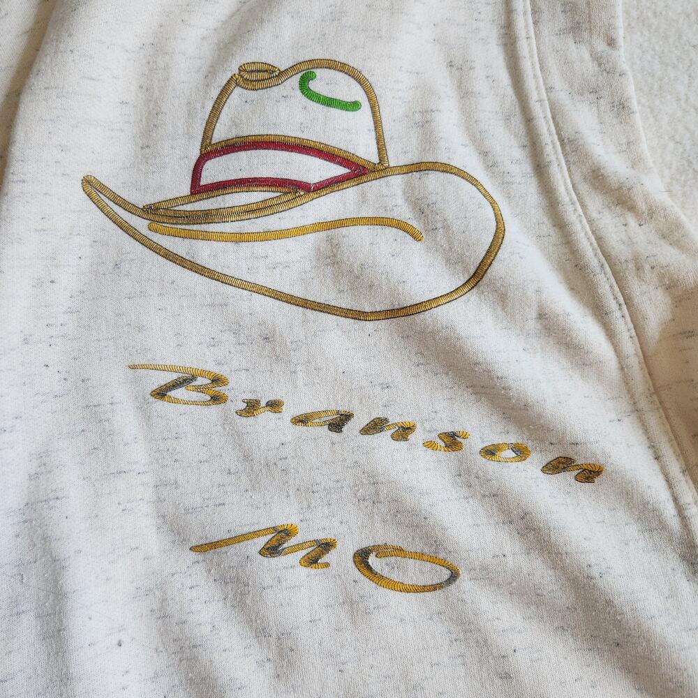 Vintage 1980s Sportswear Musical Branson Missouri Sweatshirt Cardigan Size L/XL - Picture 4 of 10